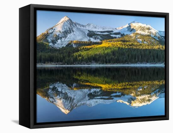 Colorado, East Beckwith Mountain. Reflection in Lost Lake Slough-Jaynes Gallery-Framed Premier Image Canvas