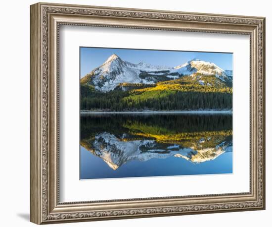 Colorado, East Beckwith Mountain. Reflection in Lost Lake Slough-Jaynes Gallery-Framed Photographic Print