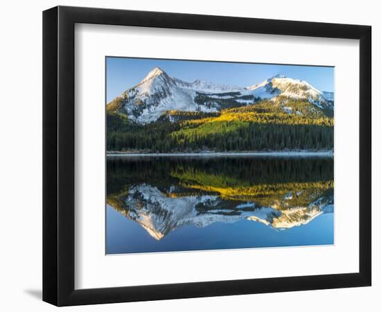 Colorado, East Beckwith Mountain. Reflection in Lost Lake Slough-Jaynes Gallery-Framed Photographic Print