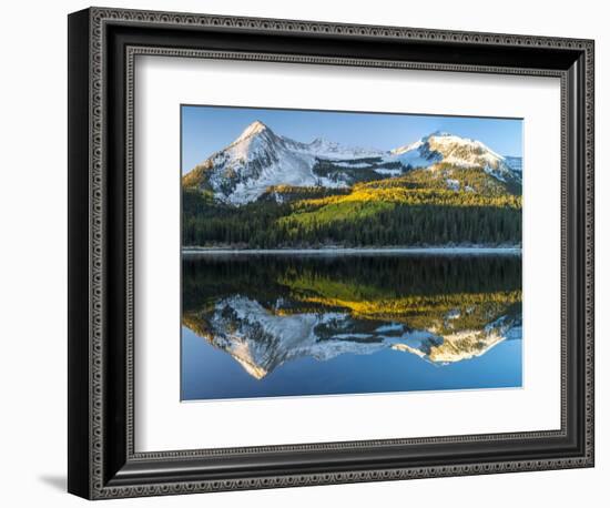 Colorado, East Beckwith Mountain. Reflection in Lost Lake Slough-Jaynes Gallery-Framed Photographic Print