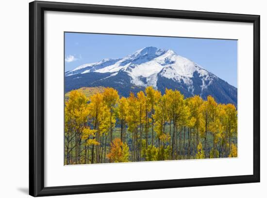 Colorado. Fall Aspens and Mountain-Jaynes Gallery-Framed Photographic Print