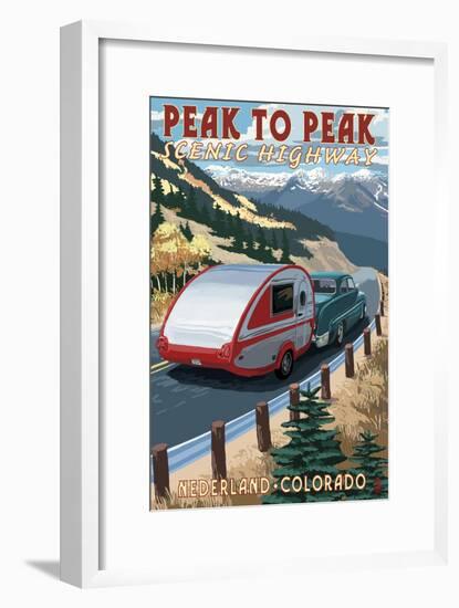 Colorado - Fall Retro Camper-Lantern Press-Framed Art Print