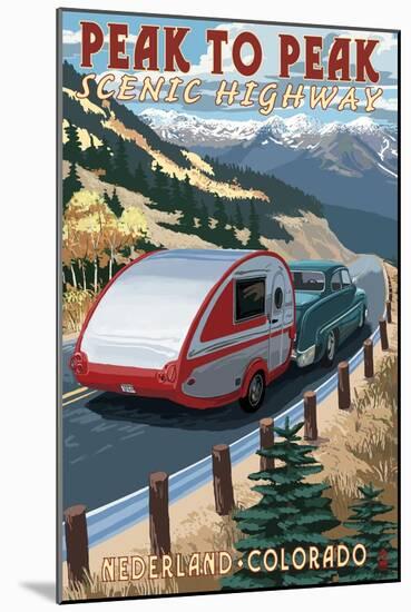 Colorado - Fall Retro Camper-Lantern Press-Mounted Art Print