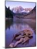Colorado, Maroon Bells Mountain Reflected in Maroon Lake, USA-Alan Copson-Mounted Photographic Print