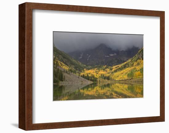 Colorado, Maroon Bells SP. Storm Clouds on Maroon Bells Mountains-Don Grall-Framed Photographic Print