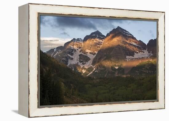 Colorado, Maroon Bells State Park. Sunrise on Maroon Bells Mountains-Don Grall-Framed Premier Image Canvas
