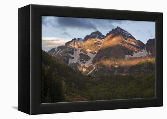 Colorado, Maroon Bells State Park. Sunrise on Maroon Bells Mountains-Don Grall-Framed Premier Image Canvas