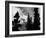 Colorado Mountain Landscape with Trees and Clouds, Sangre De Cristo Range in Black and White-Kevin Lange-Framed Photographic Print