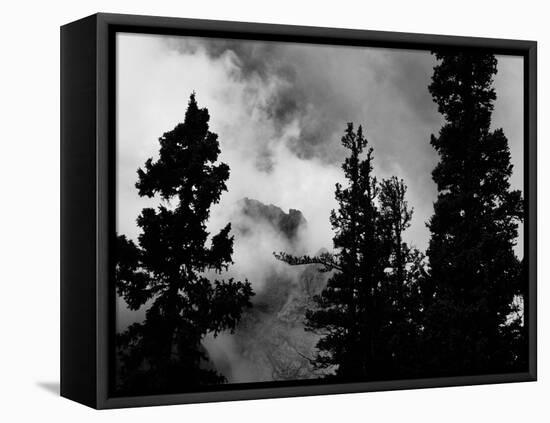 Colorado Mountain Landscape with Trees and Clouds, Sangre De Cristo Range in Black and White-Kevin Lange-Framed Premier Image Canvas