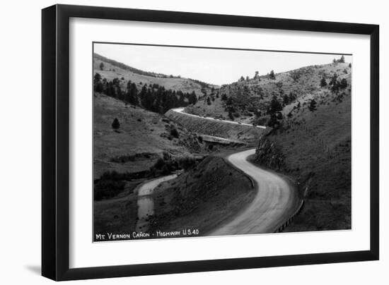 Colorado - Mt Vernon Canyon from Hwy 40-Lantern Press-Framed Art Print