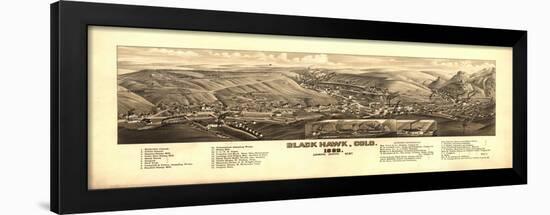 Colorado - Panoramic Map of Black Hawk-Lantern Press-Framed Art Print