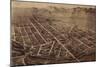 Colorado - Panoramic Map of Fort Collins No. 2-Lantern Press-Mounted Art Print