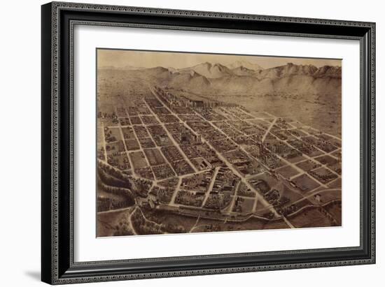Colorado - Panoramic Map of Fort Collins No. 2-Lantern Press-Framed Art Print