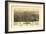 Colorado - Panoramic Map of Greeley-Lantern Press-Framed Art Print