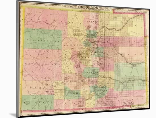 Colorado - Panoramic Map-Lantern Press-Mounted Art Print