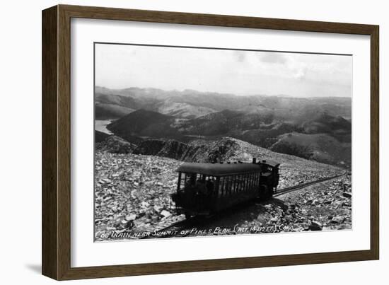 Colorado - Pikes Peak Cog Train near Summit-Lantern Press-Framed Art Print