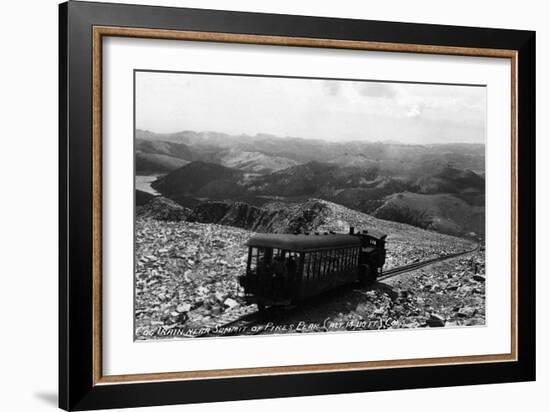 Colorado - Pikes Peak Cog Train near Summit-Lantern Press-Framed Art Print