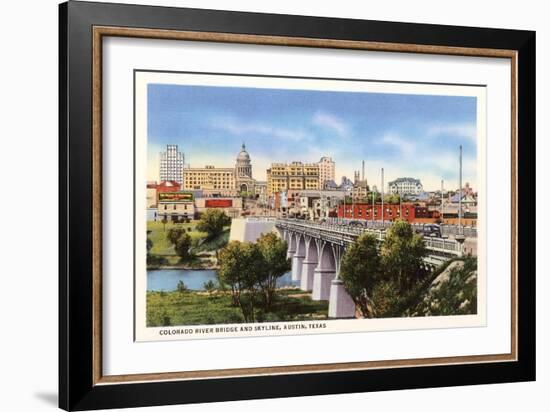 Colorado River Bridge, Austin, Texas-null-Framed Art Print