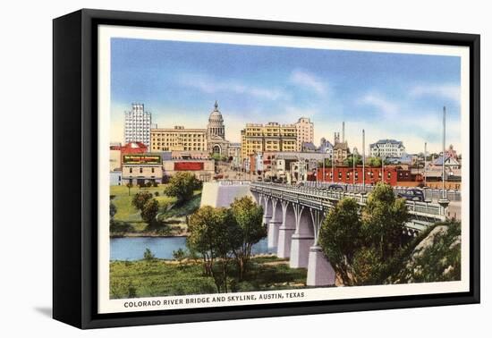 Colorado River Bridge, Austin, Texas-null-Framed Stretched Canvas