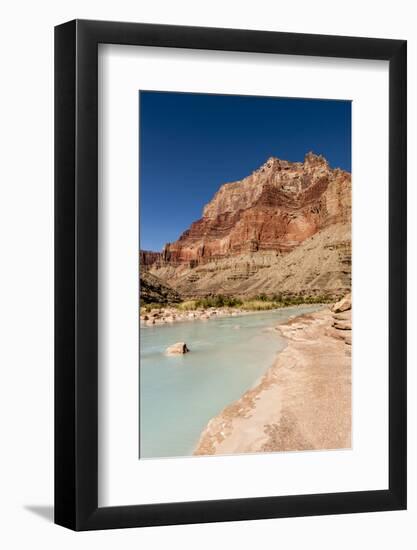 Colorado River. Calcium Carbonate Colors. Grand Canyon. Arizona-Tom Norring-Framed Photographic Print