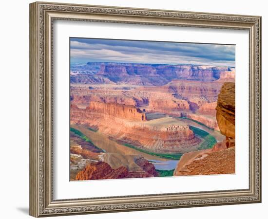 Colorado River Flowing Through a Sandstone Canyon at Dead Horse Point State Park Near Moab, Utah-John Lambing-Framed Photographic Print