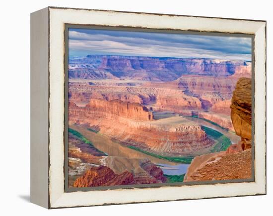 Colorado River Flowing Through a Sandstone Canyon at Dead Horse Point State Park Near Moab, Utah-John Lambing-Framed Premier Image Canvas