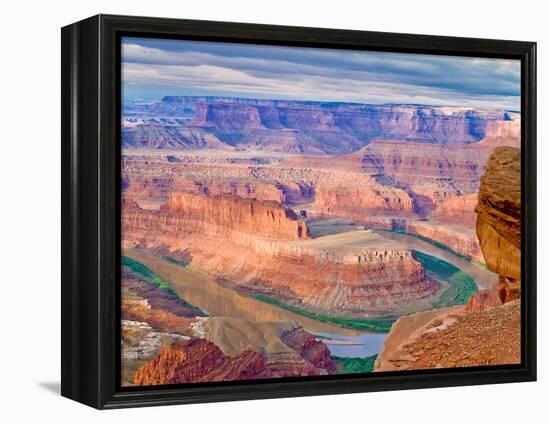 Colorado River Flowing Through a Sandstone Canyon at Dead Horse Point State Park Near Moab, Utah-John Lambing-Framed Premier Image Canvas