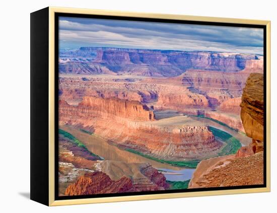 Colorado River Flowing Through a Sandstone Canyon at Dead Horse Point State Park Near Moab, Utah-John Lambing-Framed Premier Image Canvas