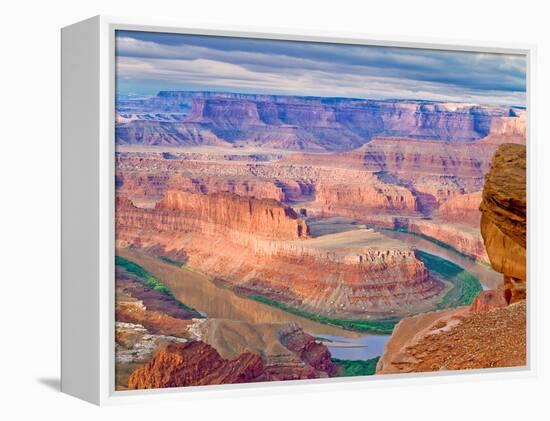 Colorado River Flowing Through a Sandstone Canyon at Dead Horse Point State Park Near Moab, Utah-John Lambing-Framed Premier Image Canvas