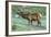 Colorado, Rocky Mountain National Park. Bull Elk and Little Elephant's Head Flowers-Jaynes Gallery-Framed Photographic Print