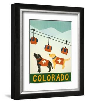 Colorado Ski Patrol-Stephen Huneck-Framed Giclee Print
