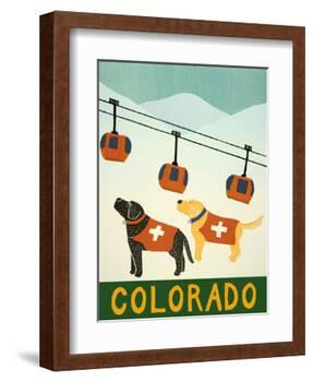 Colorado Ski Patrol-Stephen Huneck-Framed Giclee Print