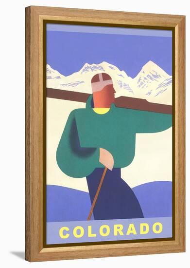 Colorado Ski-null-Framed Stretched Canvas