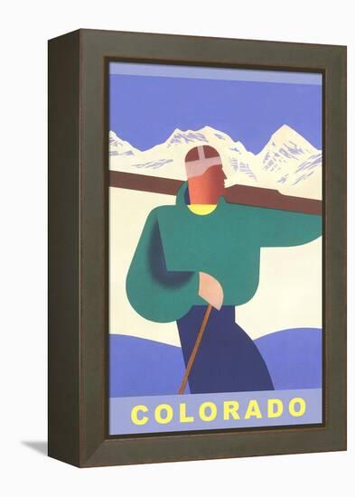 Colorado Ski-null-Framed Stretched Canvas