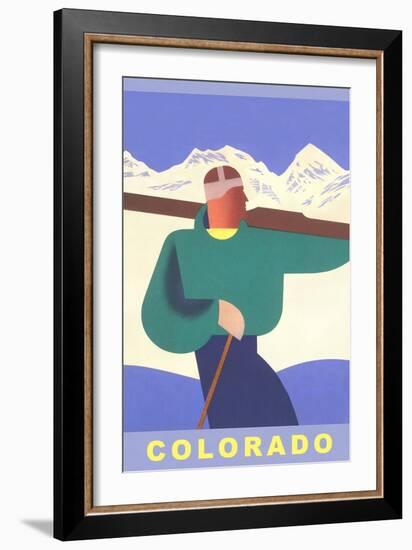 Colorado Ski-null-Framed Premium Giclee Print