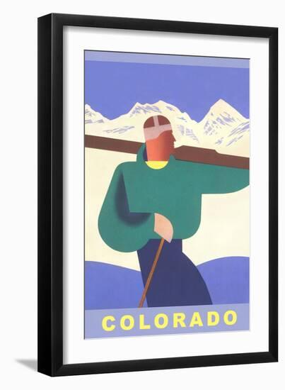 Colorado Ski-null-Framed Premium Giclee Print