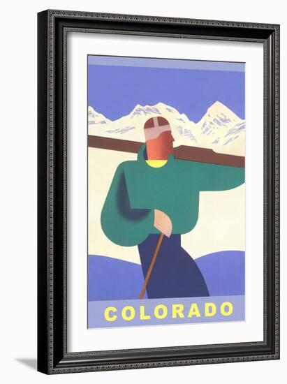 Colorado Ski-null-Framed Premium Giclee Print