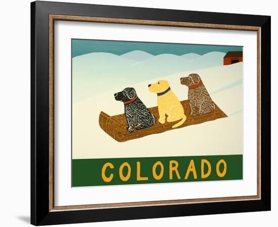 Colorado Sled Dogs-Stephen Huneck-Framed Giclee Print