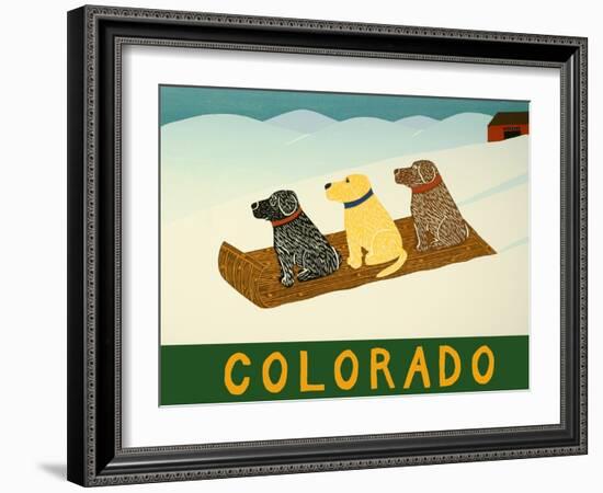 Colorado Sled Dogs-Stephen Huneck-Framed Giclee Print