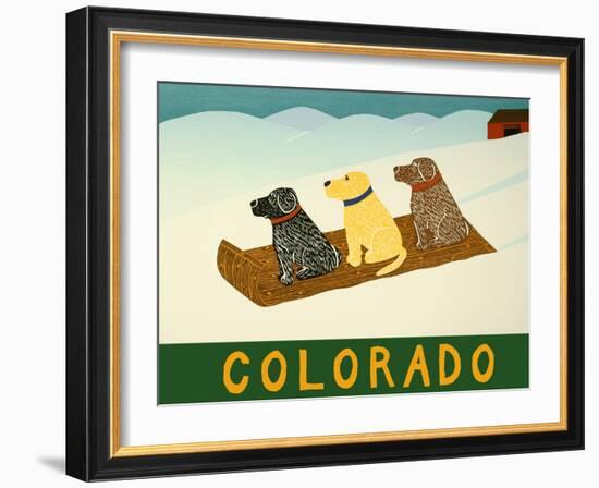 Colorado Sled Dogs-Stephen Huneck-Framed Giclee Print