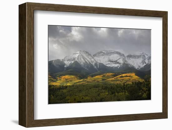 Colorado, Sneffels Range. Morning Snow Clouds over Mountain Landscape-Don Grall-Framed Photographic Print