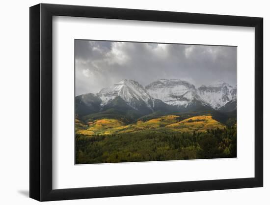 Colorado, Sneffels Range. Morning Snow Clouds over Mountain Landscape-Don Grall-Framed Photographic Print