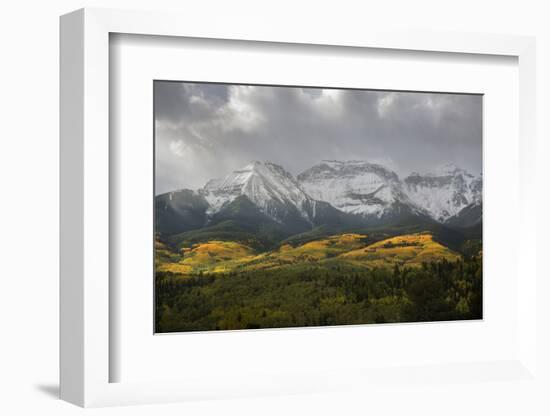 Colorado, Sneffels Range. Morning Snow Clouds over Mountain Landscape-Don Grall-Framed Photographic Print