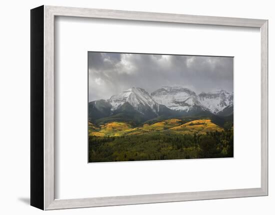 Colorado, Sneffels Range. Morning Snow Clouds over Mountain Landscape-Don Grall-Framed Photographic Print