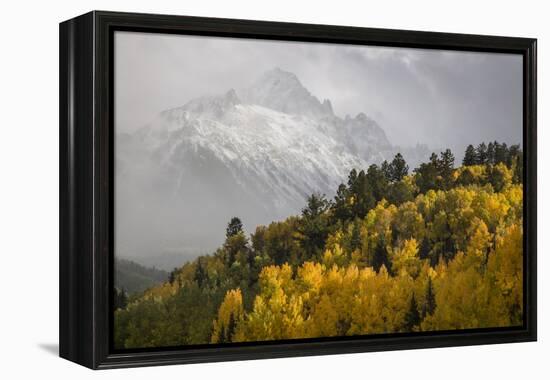 Colorado, Sneffels Range. Snow Clouds over Mt Sneffels at Sunset-Don Grall-Framed Premier Image Canvas