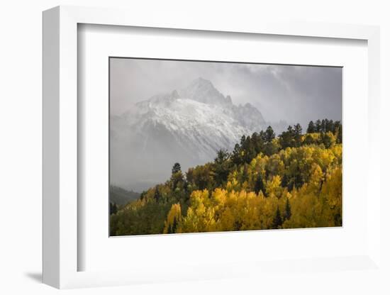 Colorado, Sneffels Range. Snow Clouds over Mt Sneffels at Sunset-Don Grall-Framed Photographic Print