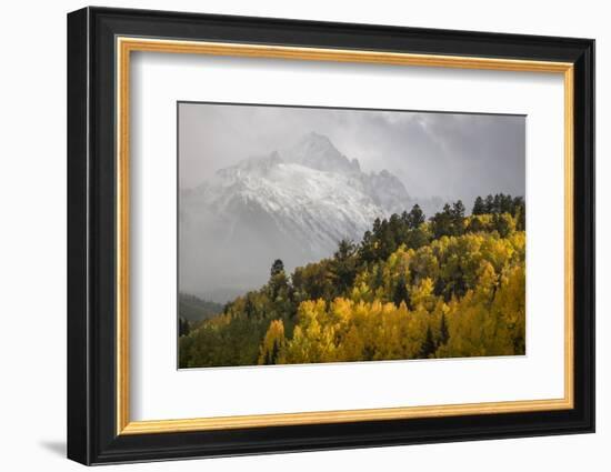 Colorado, Sneffels Range. Snow Clouds over Mt Sneffels at Sunset-Don Grall-Framed Photographic Print