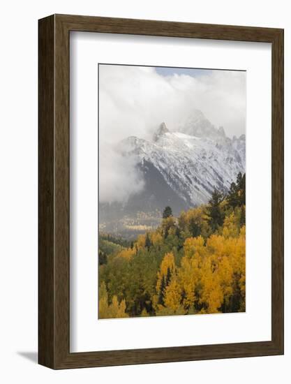 Colorado, Sneffels Range. Snow Clouds over Mt Sneffels at Sunset-Don Grall-Framed Photographic Print