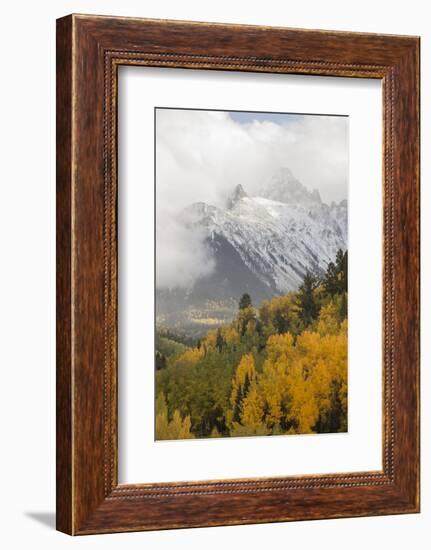 Colorado, Sneffels Range. Snow Clouds over Mt Sneffels at Sunset-Don Grall-Framed Photographic Print