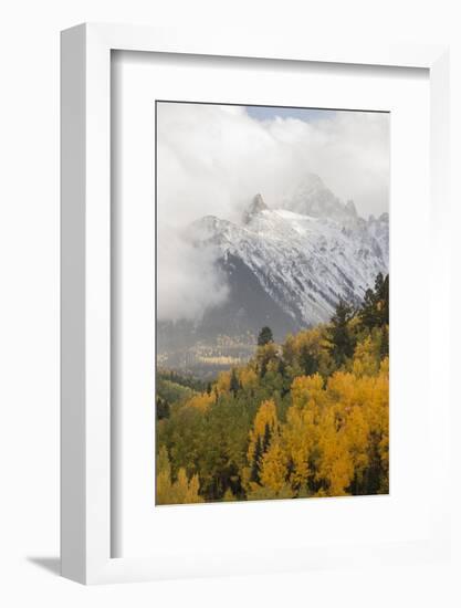 Colorado, Sneffels Range. Snow Clouds over Mt Sneffels at Sunset-Don Grall-Framed Photographic Print